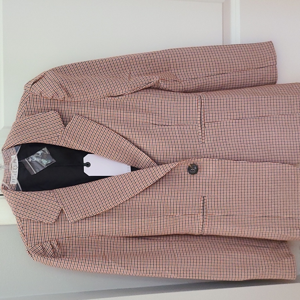 Houndstooth Pattern Blazer - Picture 2 of 3